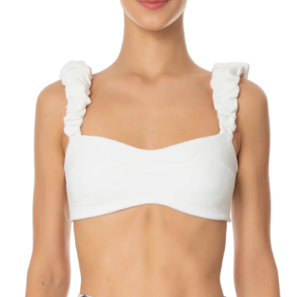 White Ruffle Crop Top